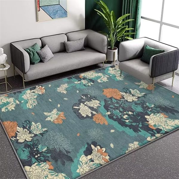 Buy 100*180cm Flower Crystal Velvet Floor Carpets For Sofa Bedroom And Living Room at wholesale prices