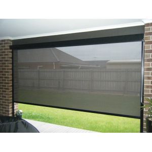 Waterproof Zip Track Outdoor Blinds Remote Control  Wind Resistance