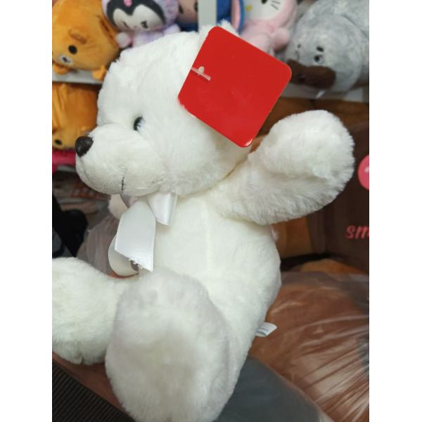 Plush toy stuffed toy white teddy bear Christmas holiday gift animal cartoon cute toy