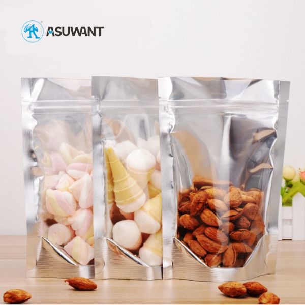 Transparent 130 Mic VMPET K Plastic Mylar Food Bags Matte / Glossy Surface Effect For Food