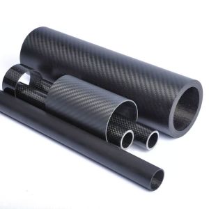 Quality OD 45mm X ID 41mm X 500MM Roll Wrapped Carbon Fiber Tube 3K Twill Glossy for sale
