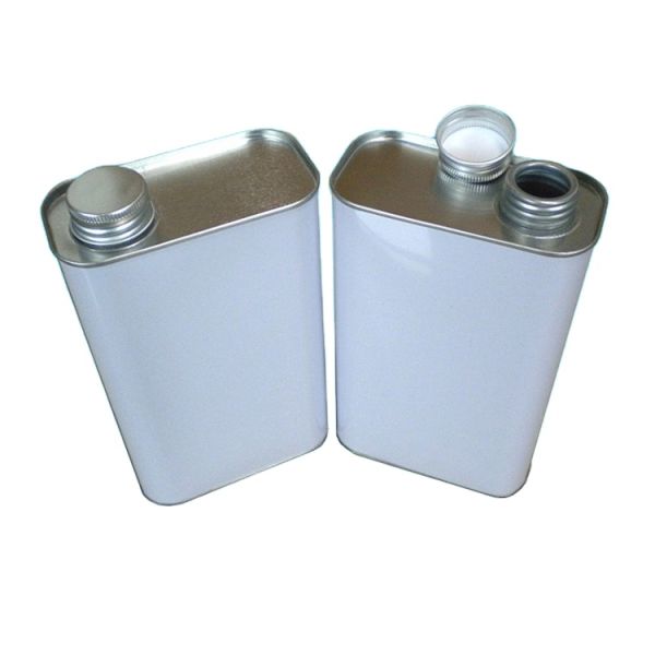 250ML 500ML Rectangular Food Grade Olive Oil Tin Cans with Screw Lids 116*59*185mm