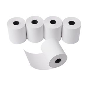 80x80x12mm 60gsm 26mmx33mm Plastic Core Thermal Cashier Paper Roll