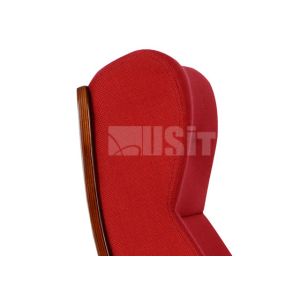 Elegant Moulded Wooded Panel Conference Hall Chairs Aluminum Alloy Structure