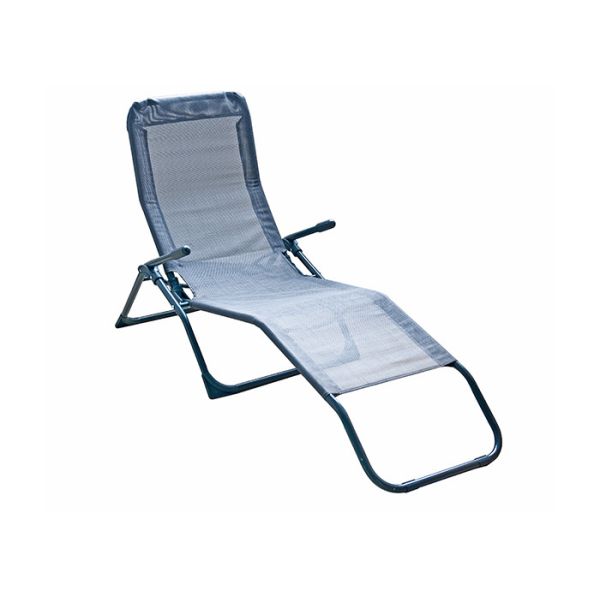 Buy Steel Tube Foldable Sun Lounger , Outdoor Beach Lounge Chairs at wholesale prices