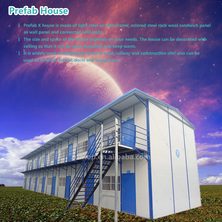 Zontop Low Cost Luxury Steel Prefab House K Type 2 Story Modern Villa Guard House Conference room Sandwichanel Houses