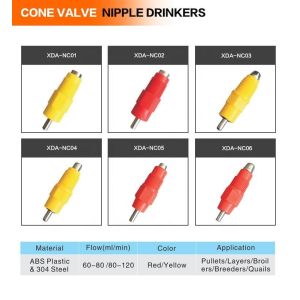 Amazon Chicken broiler layer plastic nipple drinker water outlet for bird quail
