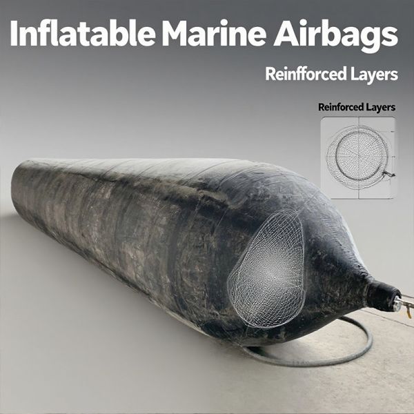 Cylindrical Inflatable Marine Salvage Bags Ship Launching Inflatable Airbags