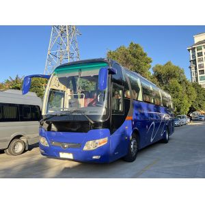 Blue Used Bus 51 Seats Euro 4 Emission Standard