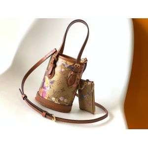 Metallic Flower Louis Vuitton Neverfull Bucket Bags M81724