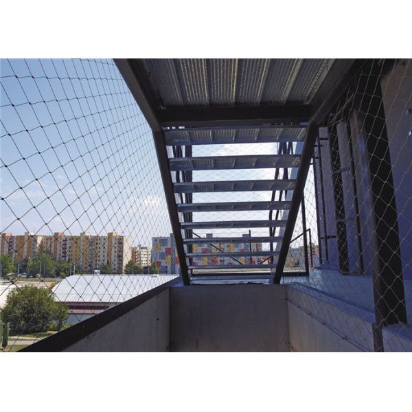 High Strength Beauty Ferruled Stainless Steel Knotted Rope Mesh 7*19