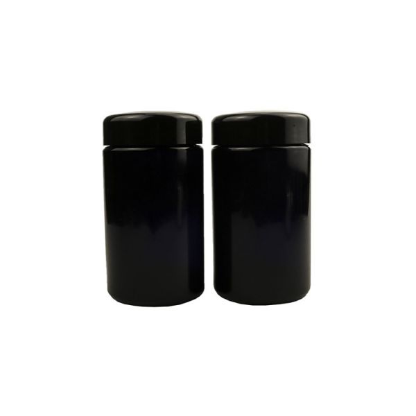 Leakproof Glass Black Cosmetic Jars 8.8oz 35oz
