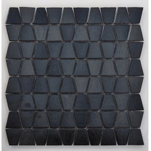 Quality Rose Latest Iridescent Series Glass Mosaic with Trapezoid shape for sale