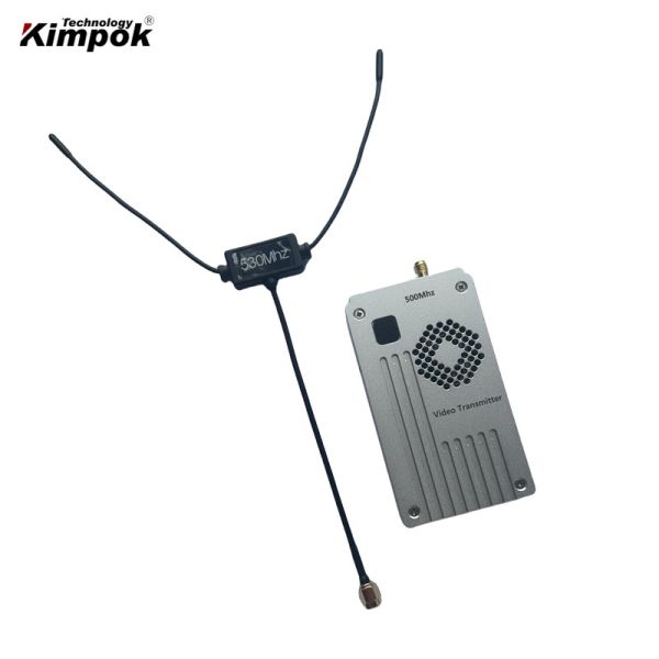 Kimpok 500Mhz-600Mhz 5 Watt FPV VTX 60km Video Transmitter and Receiver for