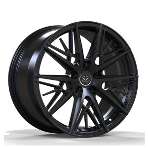 Quality Multi Spokes Aluminum Alloy Wheels Matte Black Custom Concave Forged Rims 22x10.5&quot; for sale