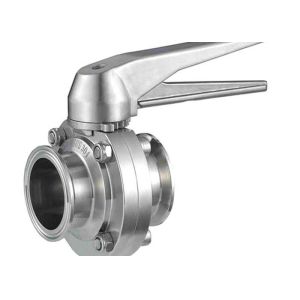 Customized Fabrication Sanitary Butterfly Valves , Tri Clamp Butterfly Valve