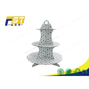Durable Cardboard Three Tier Cake Stand , Cardboard Cupcake Display Stands