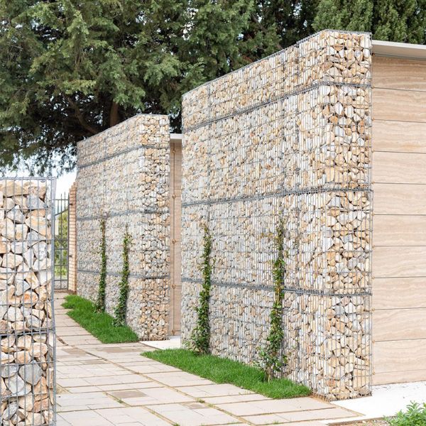 Anti Vandal Landscape Gabion Metal Planter Box With Lockable Covers Welded Tree Guards