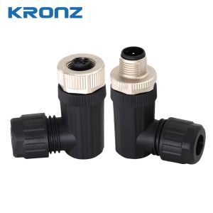 IEC 61076-2-101 Standard M12 Connector in Black Housing Material PBT/PA Clamp