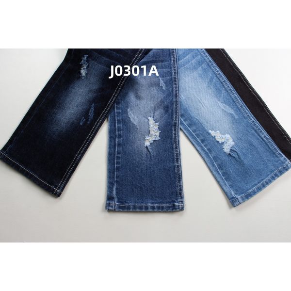 2024 High Quality 11.5 Oz Green Blue Stretch Woven Denim Jeans Fabric