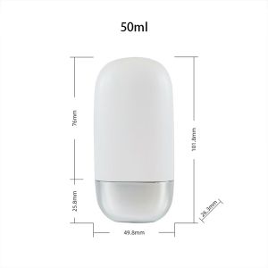 Wholesale Plastic PP Sunscreen Cream Bottle with Silver Double Shell Cap in 30g