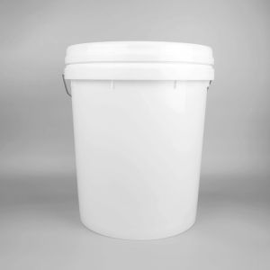 White Round Empty 20 Litre Plastic Paint Bucket For Paint