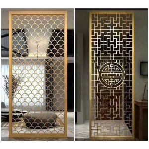 Quality Home Art Deco Stainless Steel Partition Metal Modern Polished for sale