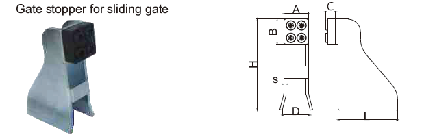 Steel Galvanized Sliding Door Stop End Stopper For Sliding Gate