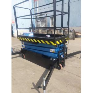 One Man Can Easy Pull Or Tow Aerial Working Table Mobile Scissor Hydraulic Lift
