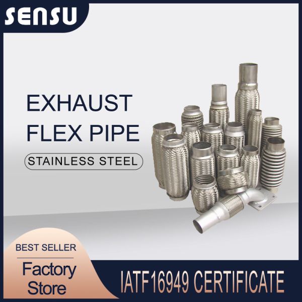 Buy Universal Car Stainless Steel Exhaust Flex Pipe ID45mm-100mm at wholesale prices