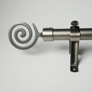 Polished Metal Heavy Duty Swing Arm 12 Inch Curtain Rods