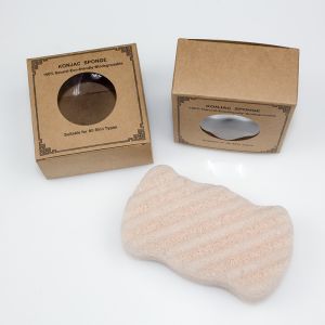 Large Natural Baby Bamboo Charcoal Konjac Sponge Wave Shaped