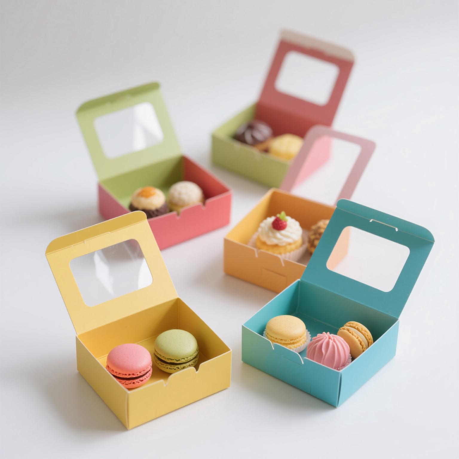 Custom Color Box Carton Box Packaging for Cakes Desserts Corrugated Bakery