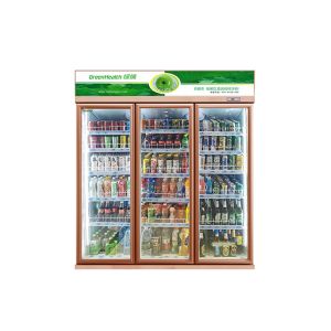 Eco Friendly Commercial Vertical Glass Display Coolers For Beverage