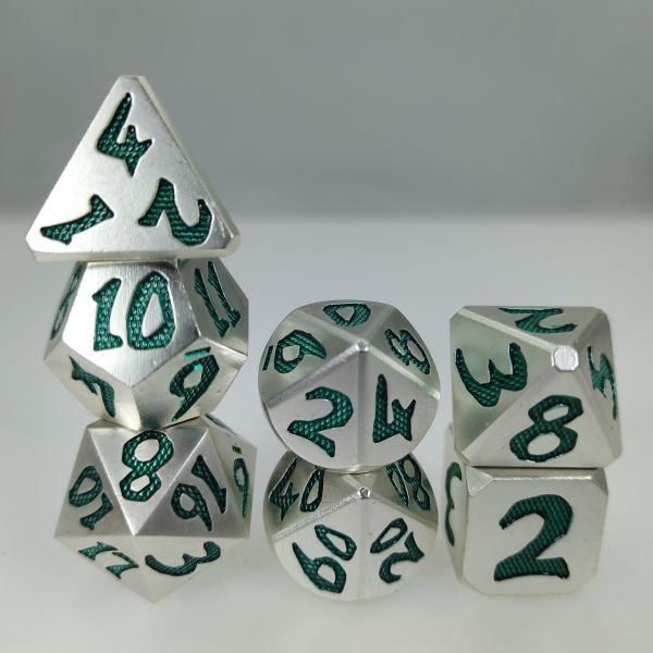 Sharp Edge Resin Dice Set Polyhedral Dice Lightweight Sharp Edged Light Blue