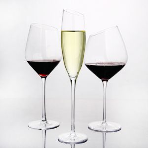 Slant Industries 450ml Wine Glass , Unique Shaped Crystal Champagne Glasses