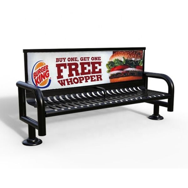 Buy Outdoor Leisure ISO9001 680mm Width Steel Garden Benches at wholesale prices