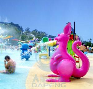 Quality Water Theme Park Family Zone Children Spray Park Games Purple Kangaroo Jet for sale