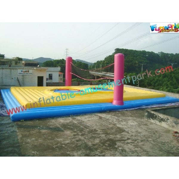 Buy Customized Inflatable Sports Games Funny Bossaball / Volleyball Court at wholesale prices