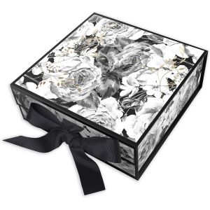 Ribbon Closure Magnetic Paperboard Gift Boxes