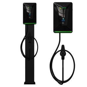 7KW 11KW 21KW Black Wall-Mounted Single-Gun Electric Vehicle AC Charging Pile