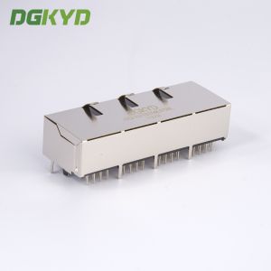 1x4 Multiple Port RJ45 Modular Jack quad ports connector combo for lan switch