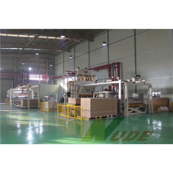 Single Layer Short Cycle Lamination Line Hot Press For HDF MDF PB Board Laminating
