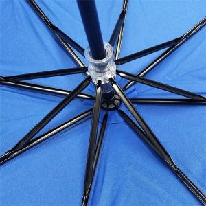 25 Inch Double Canopy Portable Folding Umbrella With 8 Pongee Panels