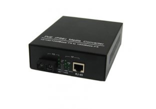 SC Single Mode 1550nm Power Over Ethernet , 802.3af POE Media Converter 1000Base