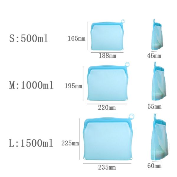 Buy FDA Hermetic Seal Microwave Safe Silicone Food Storage Bag at wholesale prices