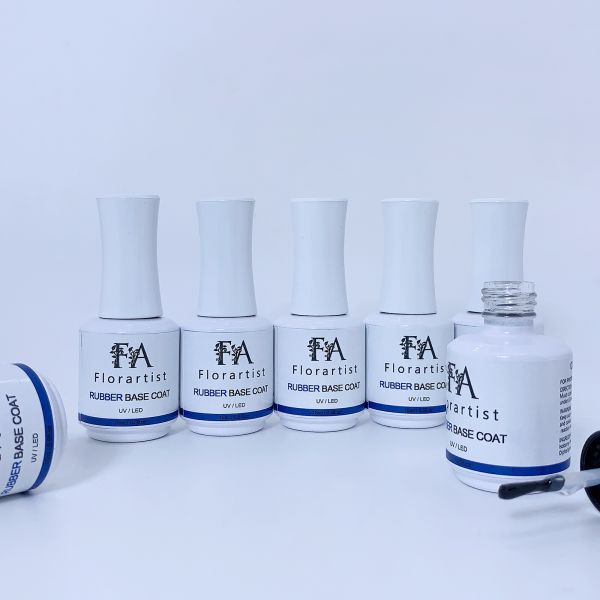 Private Label Strong Rubber Base and Top Coat Nail Gel Polish Color 15ml Soak Off UV Base Top Coat Gel Wholesale