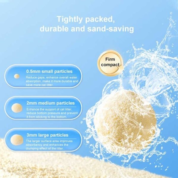 Eco Friendly Tapioca Cat Litter Quick Water Absorption Strong Clumping Cassava Litter