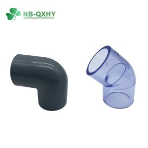 Forged UPVC PVC Plastic ASTM Sch80 Standard Elbow Transparent Clear Tee Pipe