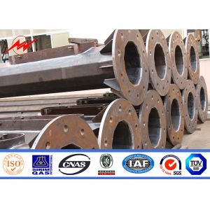 Galvanization 25M High Mast Tower Flange Tubular Steel Monopole Communication